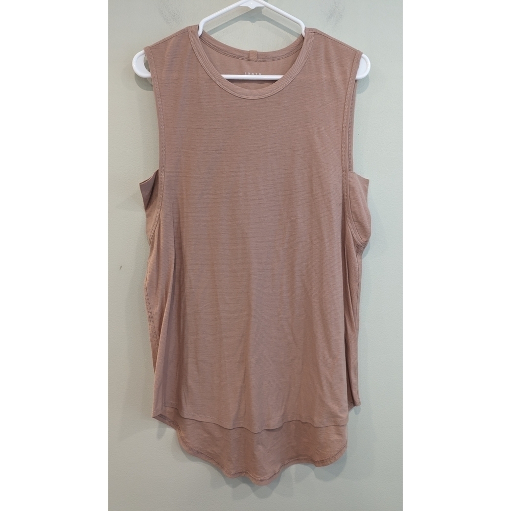 Lunya Tan Sleeveless Sleep Lounge Top Size Medium